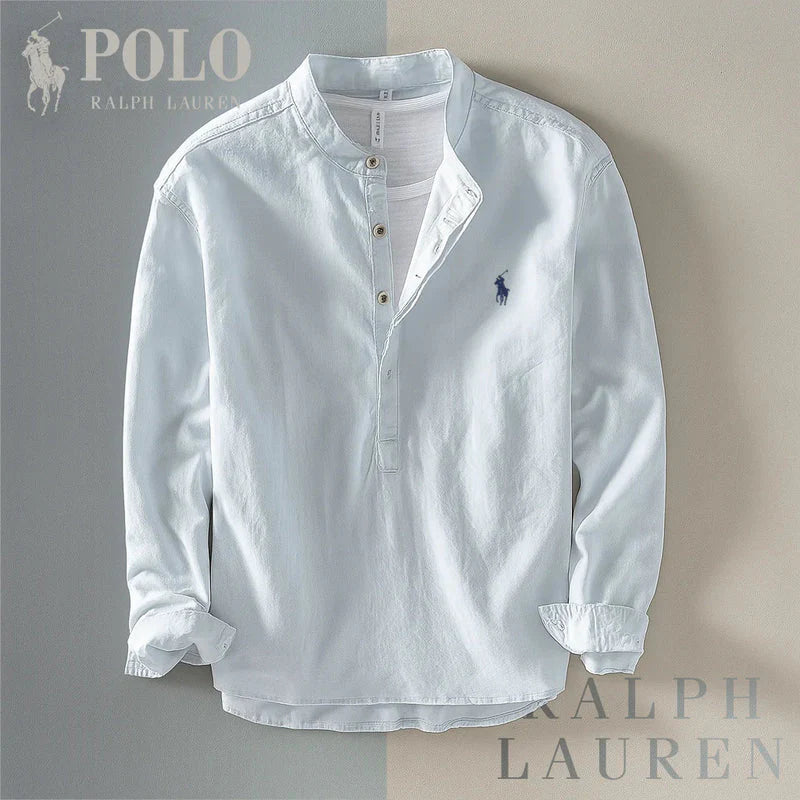 Chic Mandarin Collar Shirt