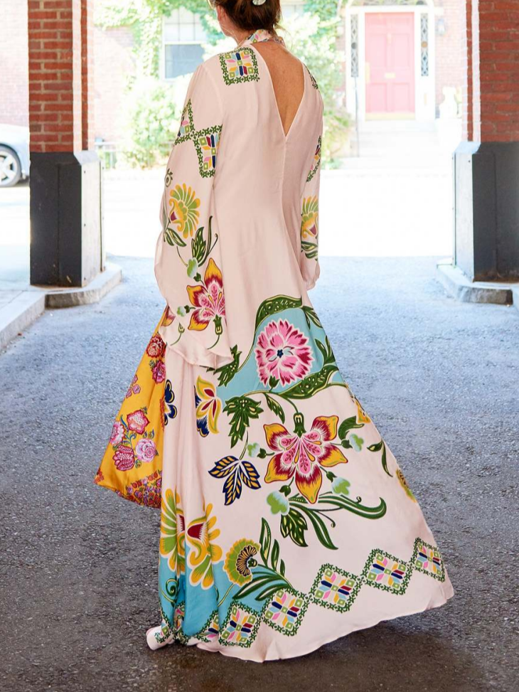 Robe longue fluide à imprimé floral Sunshine exquis