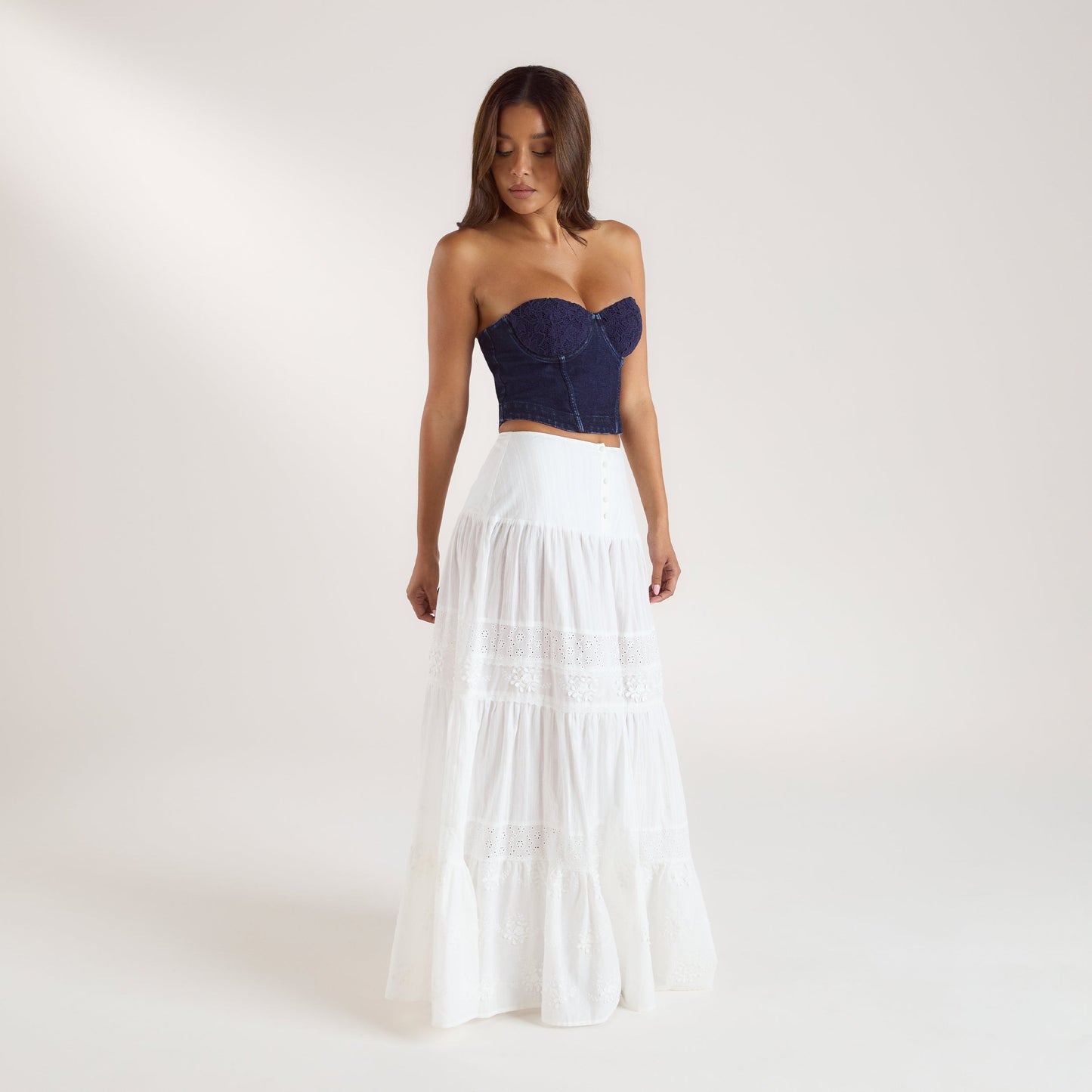 Denim Corset Top - Indigo