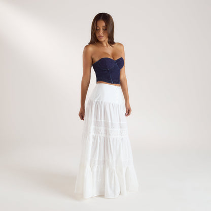 Denim Corset Top - Indigo