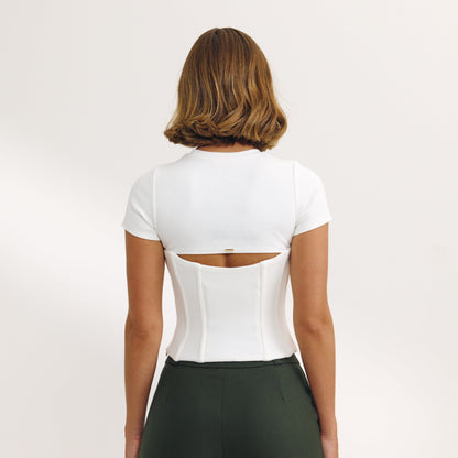 Corset T-Shirt - Off White
