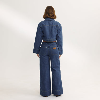 Boxy Denim Jacket - Blue