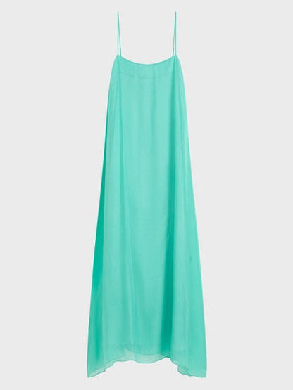 Robe longue élégante à bretelles spaghetti